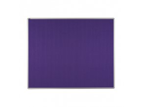 Textilní nástěnka ekoTAB v hliníkovém rámu, 1500 x 1200 mm, fialová