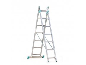 hlinikovy dvoudilny zebrik alve eurostyl s upravou na schody 2x7 pricek delka 3 14 m 24873