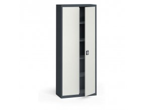plechova policova skrin na naradi kovona 1950 x 800 x 400 mm 4 police antracit seda 12851
