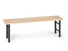 Šatní lavička, sedák - latě, délka 1500 mm, nohy antracit