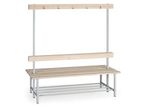 Šatní lavice s věšáky oboustranná, délka 1500 mm