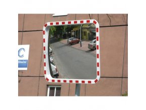 Dopravní zrcadlo obdélníkové, venkovní, 600 x 800 mm