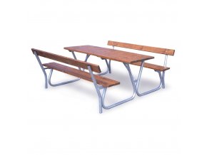 venkovni stul s lavicemi a operadly 1800 mm 14169