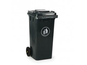 plastova popelnice 120 litru tmave seda 16348