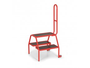 ocelove mobilni schudky s opernou rukojeti 2 kolecka vyska plosiny 46 cm 1253