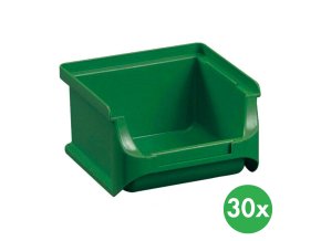 Plastové boxy PLUS 1, 102 x 100 x 60 mm, zelené, 30 ks