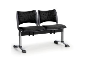 calounena lavice do cekaren smart 2 sedak cerna chromovane nohy 25289