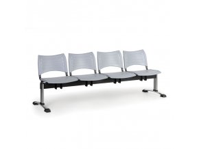 plastova lavice do cekaren visio 4 sedak seda chromovane nohy 25359
