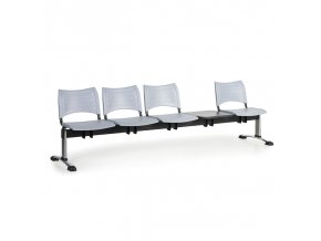 plastova lavice do cekaren visio 4 sedak se stolkem seda chromovane nohy 25360
