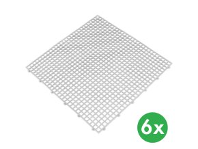 Dlaždice do mokrého prostředí, 0,4 x 0,4 m, bílá, 6 ks