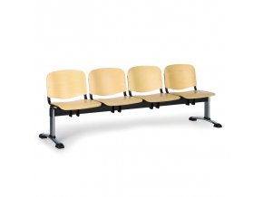 drevena lavice do cekaren iso 4 sedak chrom nohy 25418