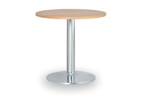 Konferenční stolek ZEUS II, průměr 60 cm, chromovaná podnož, buk