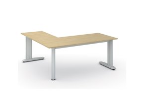 Rohový kancelářský stůl PRIMO FLEXIBLE, 180x180 cm, bříza