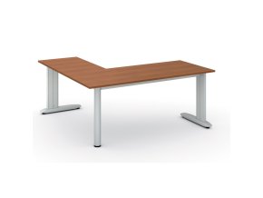 Rohový kancelářský stůl PRIMO FLEXIBLE, 180x180 cm, třešeň