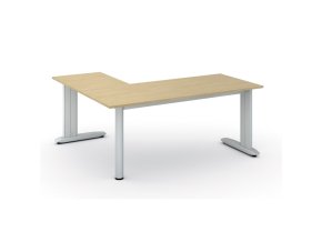Rohový kancelářský stůl PRIMO FLEXIBLE, 180x160 cm, bříza