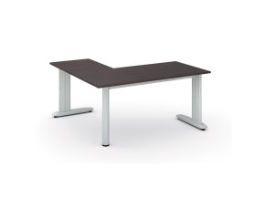 Rohový kancelářský stůl PRIMO FLEXIBLE, 160x160 cm, wenge