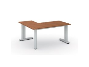 Rohový kancelářský stůl PRIMO FLEXIBLE, 160x140 cm, třešeň