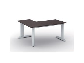 Rohový kancelářský stůl PRIMO FLEXIBLE, 160x140 cm, wenge