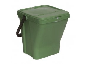 Plastový odpadkový koš na třídění odpadu ECOTOP II, zelená