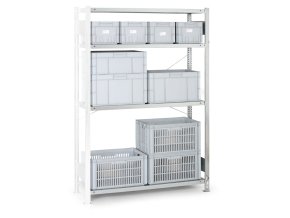 Kovový regál CLIP, 200 kg, 2000 x 1700 x 600 mm, přídavný regál