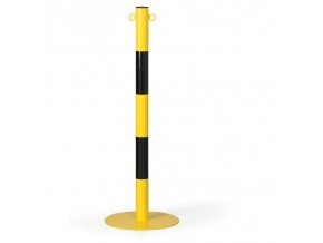 Kovový zahrazovací sloupek, výška 1000 mm, žlutá/černá