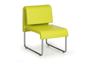 Kožené křeslo do čekáren, Sofa PUBLIC, zelená