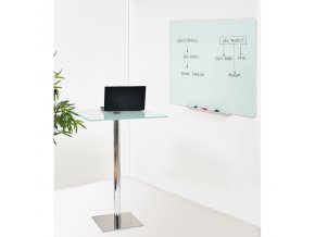 Skleněná magnetická tabule na zeď, bílá, 1200 x 1500 mm