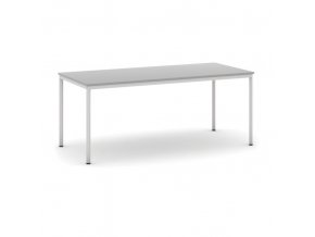Jídelní stůl, 1800 x 800 mm, deska šedá, podnož sv. šedá