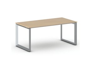 Kancelářský stůl PRIMO INSPIRE, 180x90 cm, šedostříbrná podnož, buk