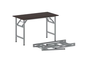 Konferenční stůl FAST READY, 120x60 cm, šedostříbrná podnož, wenge