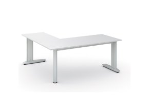 Rohový kancelářský stůl PRIMO FLEXIBLE, 180x180 cm, bílá