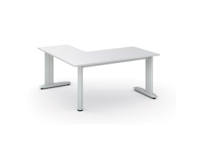Rohový kancelářský stůl PRIMO FLEXIBLE, 160x160 cm, bílá