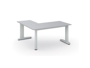 Rohový kancelářský stůl PRIMO FLEXIBLE, 160x160 cm, šedá