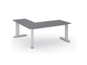 Rohový kancelářský stůl PRIMO FLEXIBLE, 180x180 cm, grafit