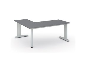 Rohový kancelářský stůl PRIMO FLEXIBLE, 180x160 cm, grafit