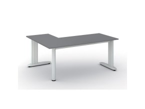 Rohový kancelářský stůl PRIMO FLEXIBLE, 180x140 cm, grafit