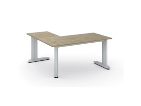 Rohový kancelářský stůl PRIMO FLEXIBLE, 160x160 cm, dub přírodní