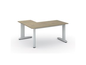 Rohový kancelářský stůl PRIMO FLEXIBLE, 160x140 cm, dub přírodní
