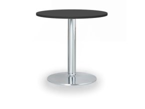 Konferenční stolek ZEUS II, průměr 60 cm, chromovaná podnož, grafit