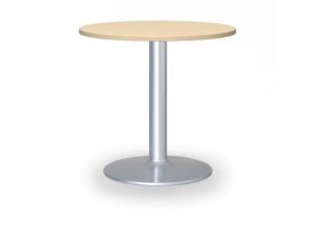 Konferenční stolek ZEUS II, průměr 60 cm, šedá podnož, bříza