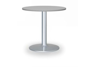 Konferenční stolek ZEUS II, průměr 60 cm, šedá podnož, šedá