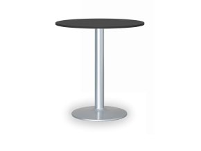 Konferenční stolek FILIP II, průměr 80 cm, šedá podnož, grafit