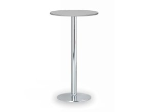 Koktejlový stůl OLYMPO II, průměr 600 mm, chromovaná podnož, deska šedá