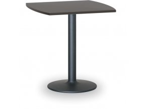 Konferenční stolek FILIP II, 660x660 mm, černá podnož, deska wenge