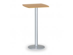 Koktejlový stůl OLYMPO II, 660x660 mm, šedá podnož, deska buk