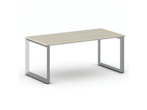 Kancelářský stůl PRIMO INSPIRE, 180x90 cm, šedostříbrná podnož, dub přírodní