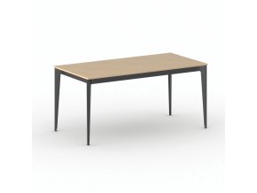 Jednací kancelářský stůl PRIMO ACTION, 160x80 cm, černá podnož, buk