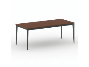 Jednací kancelářský stůl PRIMO ACTION, 200x90 cm, černá podnož, třešeň