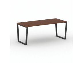 Kancelářský stůl PRIMO IMPRESS, 200x90 cm, černá podnož, třešeň