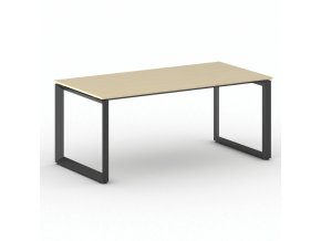 Kancelářský stůl PRIMO INSPIRE, 180x90 cm, černá podnož, bříza